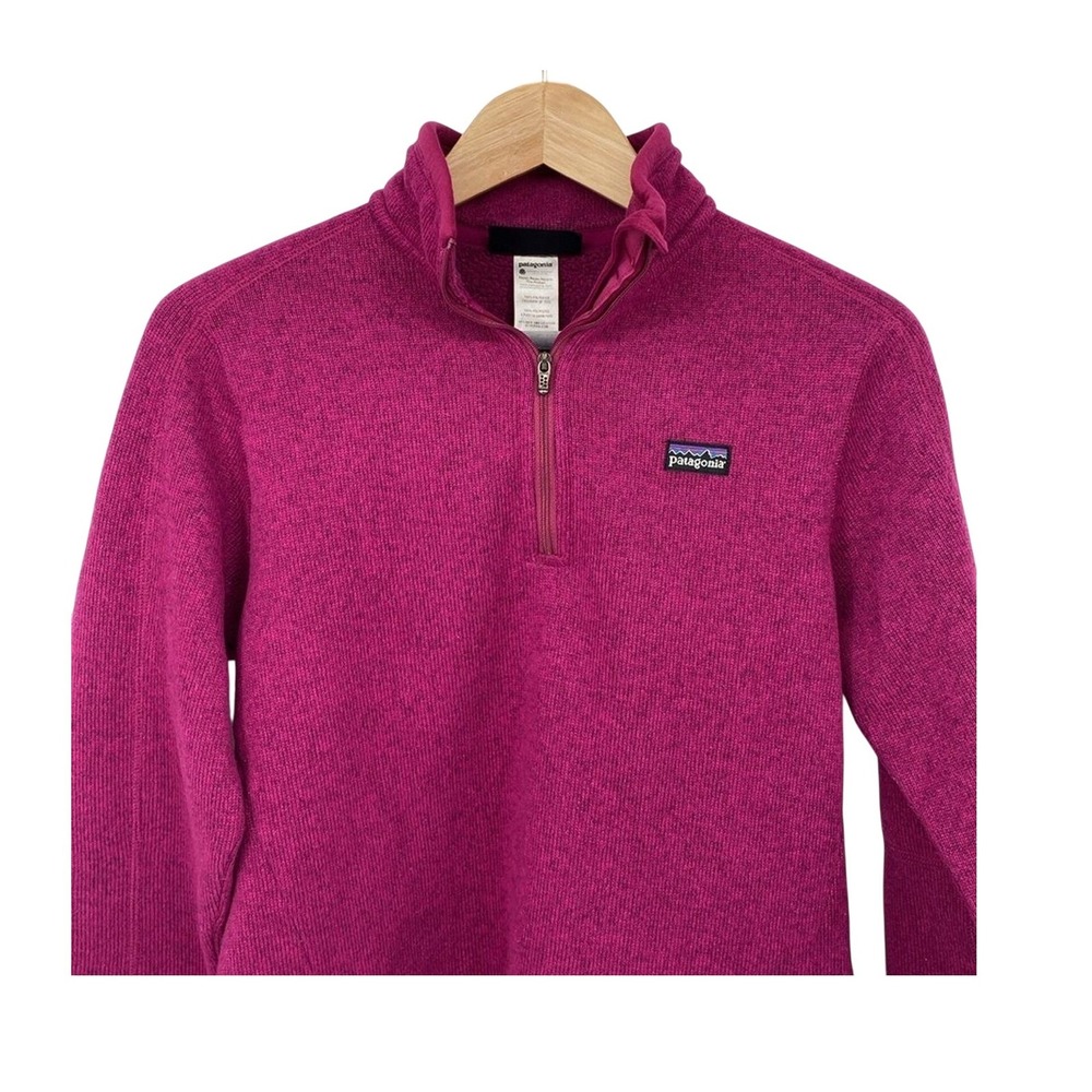Patagonia Women's Magenta Quarter‎ Zip Better Sweater Size Small